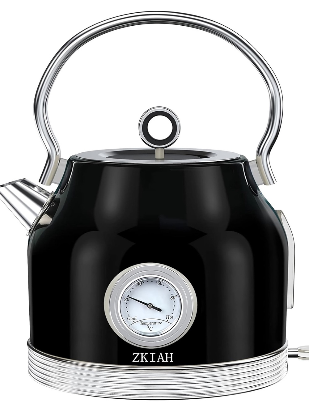 Black Electric cordless Kettle with Temperature Gauge new in box